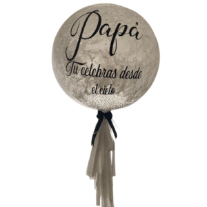 Globo burbuja transparente y negro